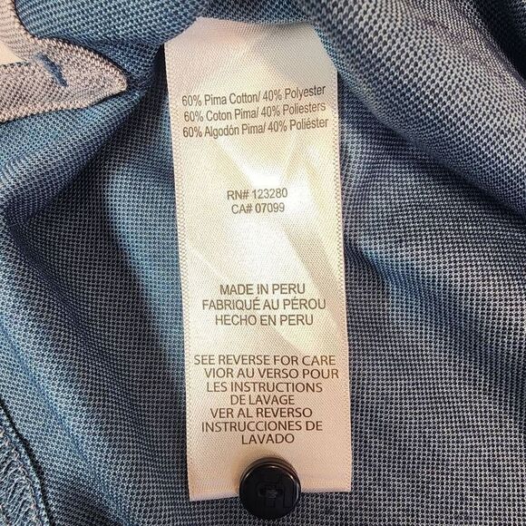 Travis Mathew Polo Golf Shirt Blue Men's Size XL Pima Cotton Blend - Picture 9 of 9